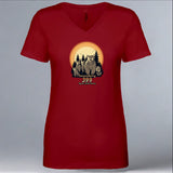 Queen of the Tetons - Ladies Fitted V-Neck - Cardinal