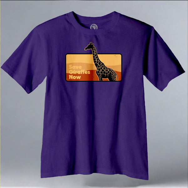 Save Giraffes Now - Youth - Purple Rush