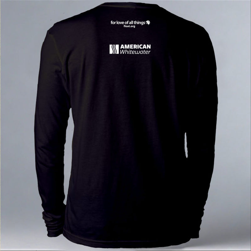 American Whitewater - Adult Long Sleeve - Black