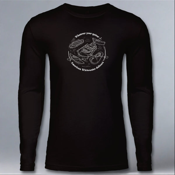 American Whitewater - Adult Long Sleeve - Black