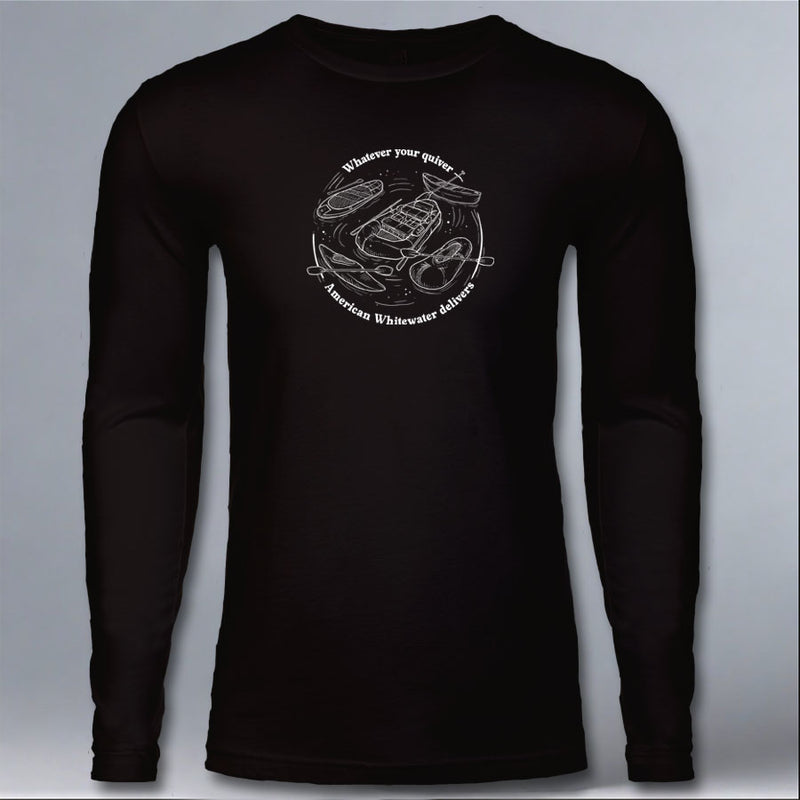 American Whitewater - Adult Long Sleeve - Black