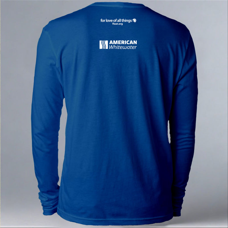 American Whitewater - Adult Long Sleeve - Cool Blue