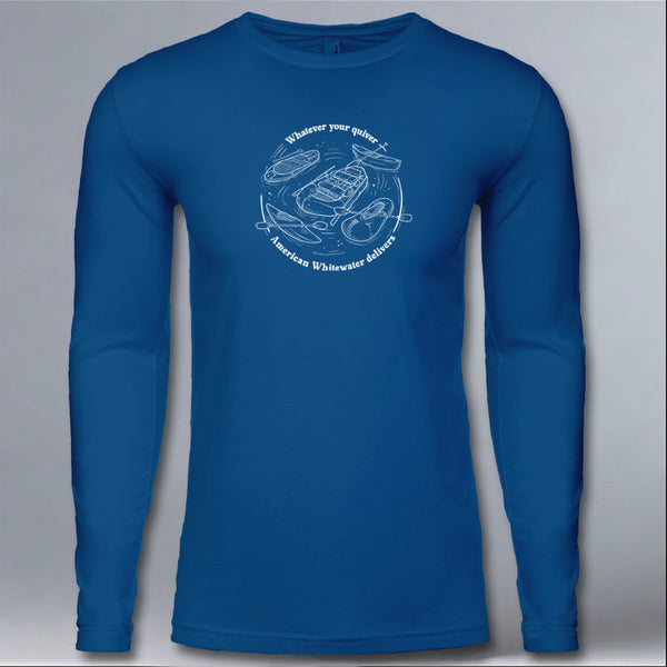 American Whitewater - Adult Long Sleeve - Cool Blue