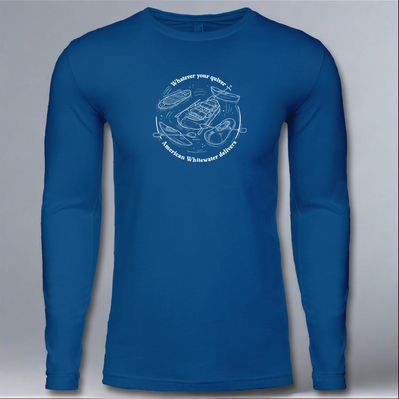 American Whitewater - Adult Long Sleeve - Cool Blue