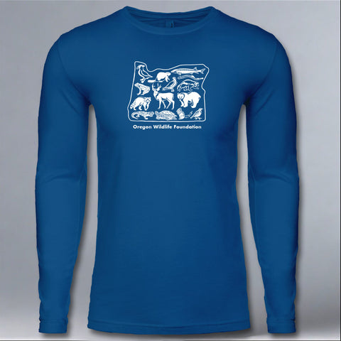 Oregon Wildlife Foundation - Adult Long Sleeve - Cool Blue