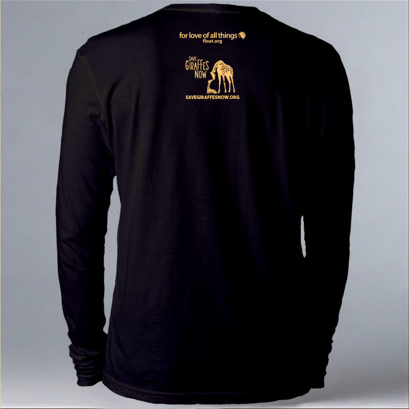 Save Giraffes Now - Adult Long Sleeve - Black