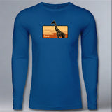 Save Giraffes Now - Adult Long Sleeve - Cool Blue