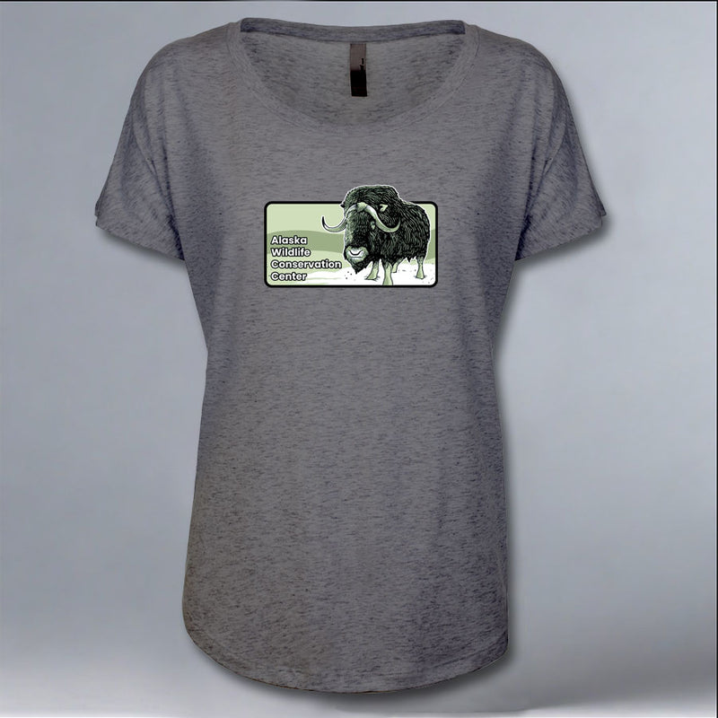 Alaska Wildlife Conservation Center - Ladies Triblend Dolman - Premium Heather