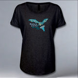 Bat World Sanctuary - Ladies Triblend Dolman - Vintage Black