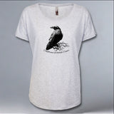 California Wildlife Center - Ladies Triblend Dolman - Heather White