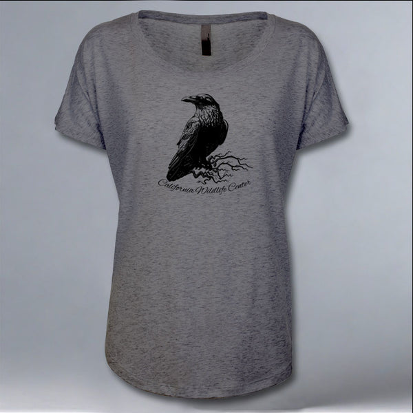 California Wildlife Center - Ladies Triblend Dolman - Graphite Heather