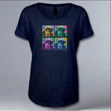 Noelle - Ladies Triblend Dolman - Vintage Navy