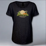 Endangered Wolf Center - Ladies Triblend Dolman - Vintage Black
