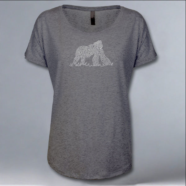 Gorilla Doctors - Ladies Triblend Dolman - Premium Heather