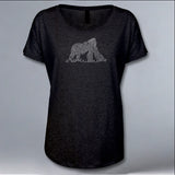 Gorilla Doctors - Ladies Triblend Dolman - Vintage Black