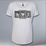 Grand Canyon Wolf Recovery Project - Ladies Triblend Dolman - Heather White