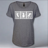House Rabbit Society - Ladies Triblend Dolman - Premium Heather