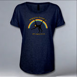 Jungle Friends - Ladies Triblend Dolman - Vintage Navy