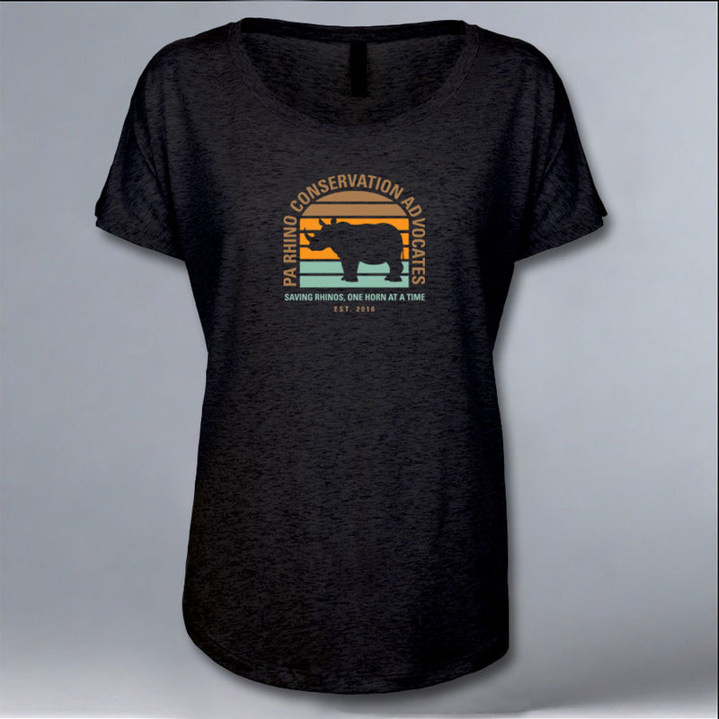 PARCA - Ladies Triblend Dolman - Vintage Black