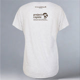 Project Coyote - Ladies Triblend Dolman - Heather White