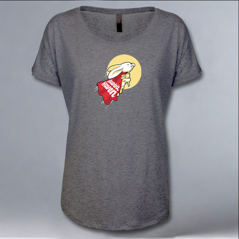 Rabbit Haven - Ladies Triblend Dolman - Premium Heather