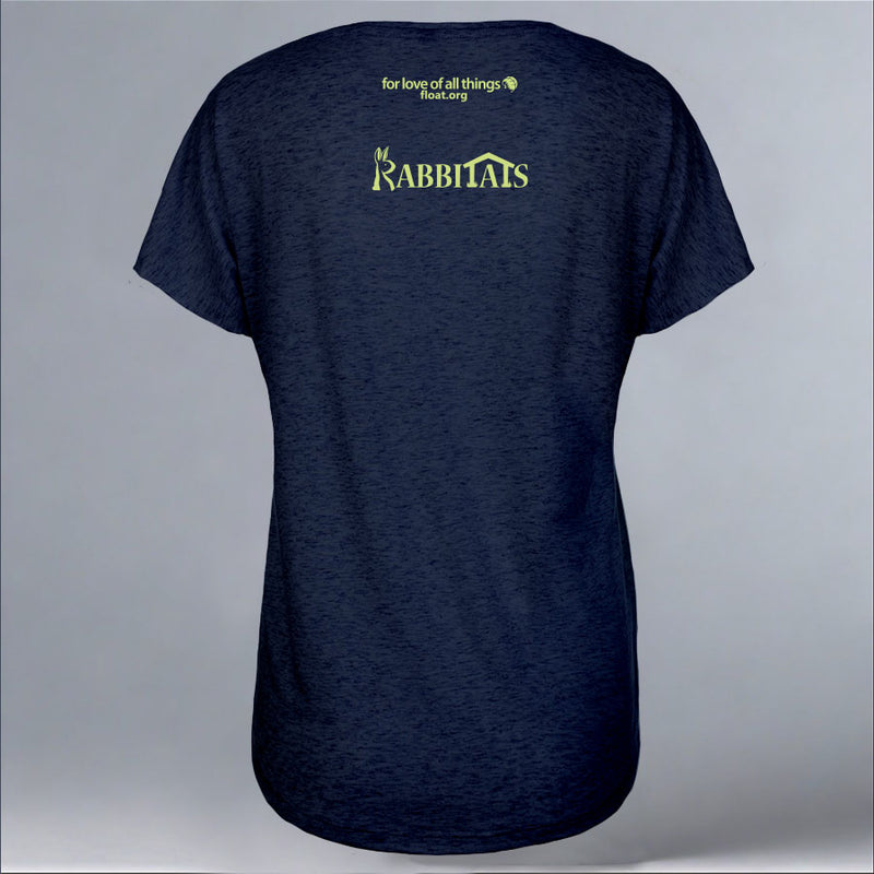 Rabbitats - Ladies Triblend Dolman - Vintage Navy