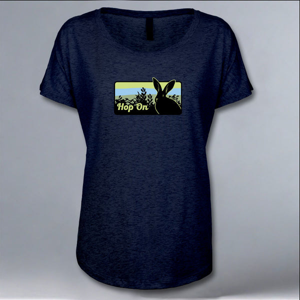 Rabbitats - Ladies Triblend Dolman - Vintage Navy