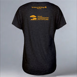 Rhino Conservation Partners - Ladies Triblend Dolman - Vintage Black