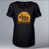 Rhino Conservation Partners - Ladies Triblend Dolman - Vintage Black