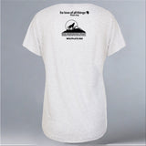 Rocky Mountain Wolf Project - Ladies Triblend Dolman - Heather White