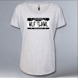 Rocky Mountain Wolf Project - Ladies Triblend Dolman - Heather White