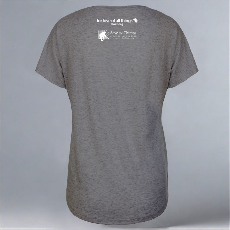 Save the Chimps - Ladies Triblend Dolman - Premium Heather