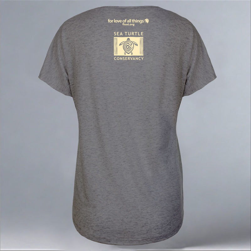 Tour de Turtles - Ladies Triblend Dolman - Graphite Heather