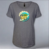 Tour de Turtles - Ladies Triblend Dolman - Graphite Heather