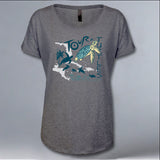 Tour de Turtles - Ladies Triblend Dolman - Premium Heather