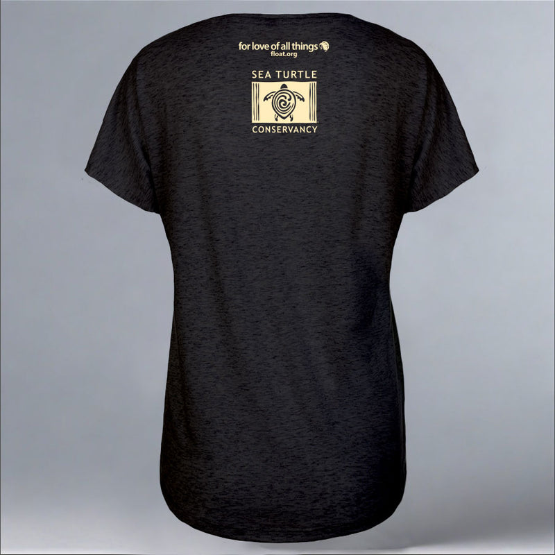 Tour de Turtles - Ladies Triblend Dolman - Vintage Black