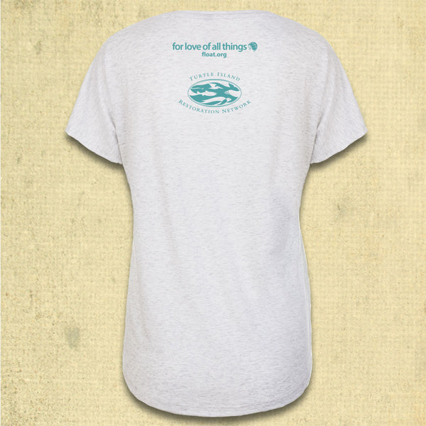 TIRN - Ladies Triblend Dolman - Heather White