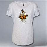 TIRN - Ladies Triblend Dolman - Heather White