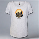 Queen of the Tetons - Ladies Triblend Dolman - Heather White