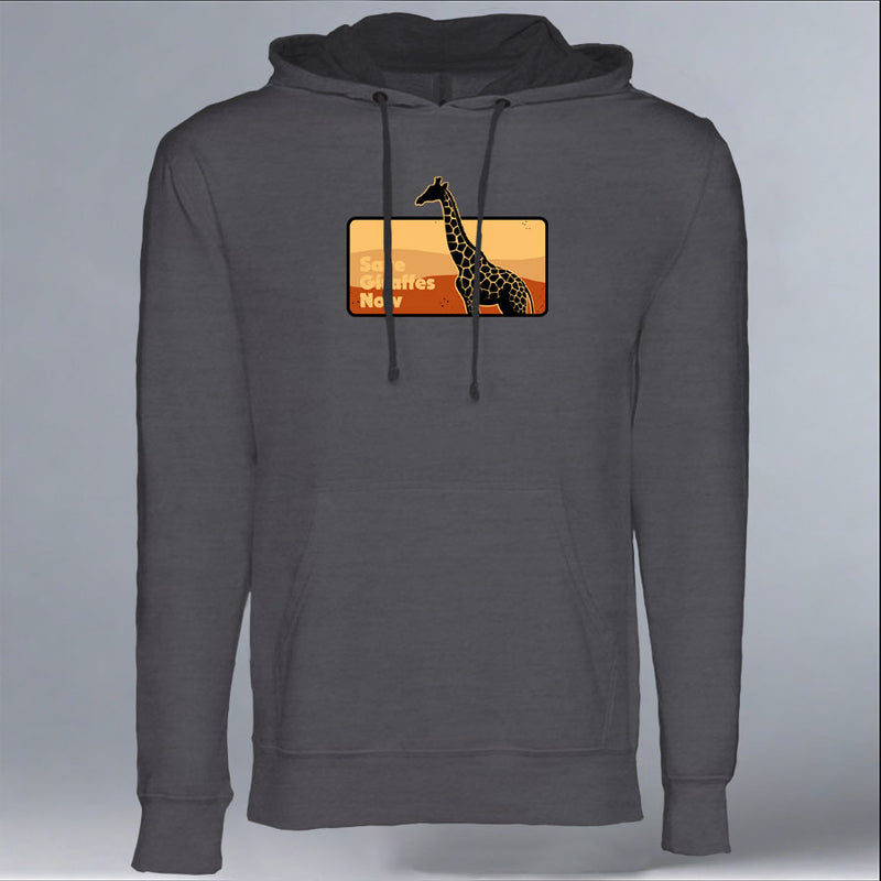 Save Giraffes Now - Midweight French Terry Pullover Hoody - Heavy Metal