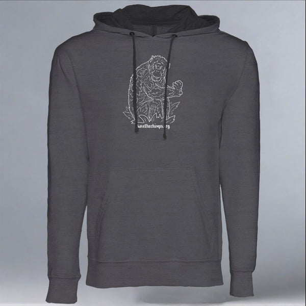 Save the Chimps - Midweight French Terry Pullover Hoody - Heavy Metal