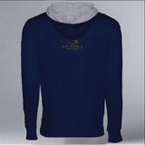 Bat World Sanctuary - Midweight French Terry Pullover Hoody - Navy/Heather Gray