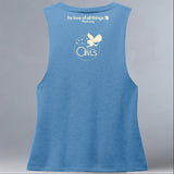 All About Owls - Allmade® Women's ECO-FRIENDLY Tri-Blend Muscle tank - Azure Blue