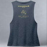 Bat World Sanctuary - Allmade® Women's ECO-FRIENDLY Tri-Blend Muscle tank - Indigo