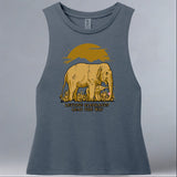 Following Giants - Allmade® Women's ECO-FRIENDLY Tri-Blend Muscle tank - Rebel Blue
