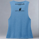 Grevy's Zebra Trust - Allmade® Women's ECO-FRIENDLY Tri-Blend Muscle tank - Azure Blue