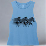 Grevy's Zebra Trust - Allmade® Women's ECO-FRIENDLY Tri-Blend Muscle tank - Azure Blue