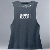 House Rabbit Society - Allmade® Women's ECO-FRIENDLY Tri-Blend Muscle tank - Rebel Blue