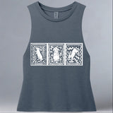 House Rabbit Society - Allmade® Women's ECO-FRIENDLY Tri-Blend Muscle tank - Rebel Blue