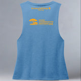 Rhino Conservation Partners - Allmade® Women's ECO-FRIENDLY Tri-Blend Muscle tank - Azure Blue
